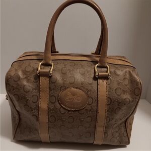 Celine Tan Monogram C Sulky Boston Bag